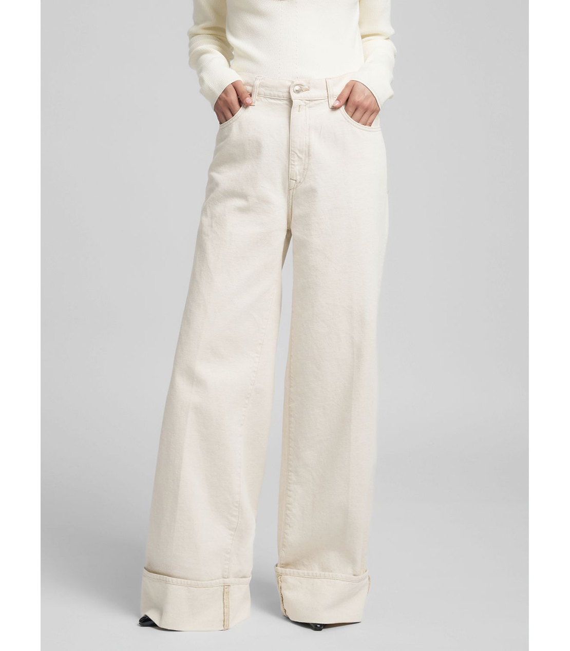 ワイドレッグNALAJAコットンヘンプブルデニム 詳細画像 アイボリー 2